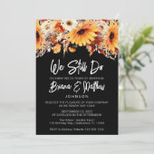 Invitation Automne Floral Mariage Vow Renouvellement (Debout devant)