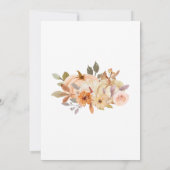Invitation Automne Floral Petit Baby shower Citrouille (Dos)