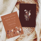 Invitation Automne Floral Terracotta Mariage
