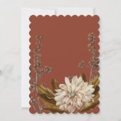Invitation Automne Floral Terracotta Mariage de automne d'aqu (Dos)