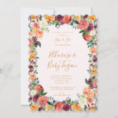 Invitation Automne Floral Woodland Sip & Voir l'invitation (Devant)