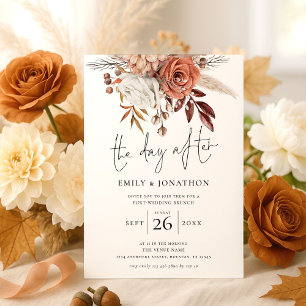 Invitation Automne Florals Le Jour Après Photo Mariage Brunch