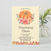 Invitation Automne Foral Thanksgiving Friendsgiving Invitatio (Debout devant)