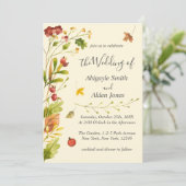 Invitation Automne Forêt d'automne Mariage rustique (Debout devant)