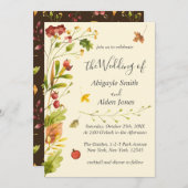 Invitation Automne Forêt d'automne Mariage rustique (Devant / Derrière)