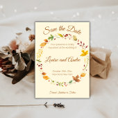 Invitation Automne Forêt d'automne Mariage rustique Enregistr