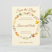 Invitation Automne Forêt d'automne Mariage rustique Enregistr (Debout devant)