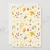 Invitation Automne Forêt d'automne Mariage rustique Enregistr (Dos)