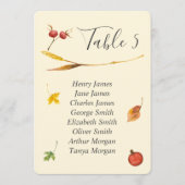 Invitation Automne Forêt d'automne Mariage rustique Numéro de (Devant)