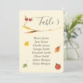 Invitation Automne Forêt d'automne Mariage rustique Numéro de (Debout devant)