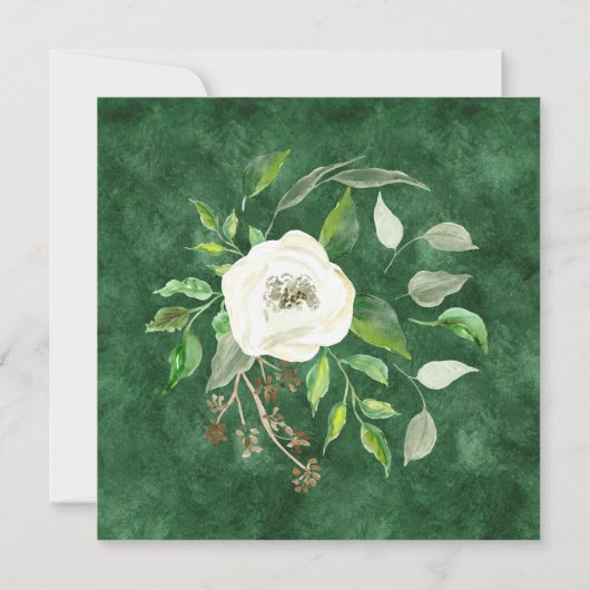 Invitation Automne Forêt d'hiver Bois Bohême BOHO Aquarelle (Dos)