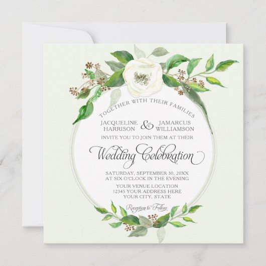 Invitation Automne Forêt d'hiver Bois Bohême BOHO Aquarelle (Devant)