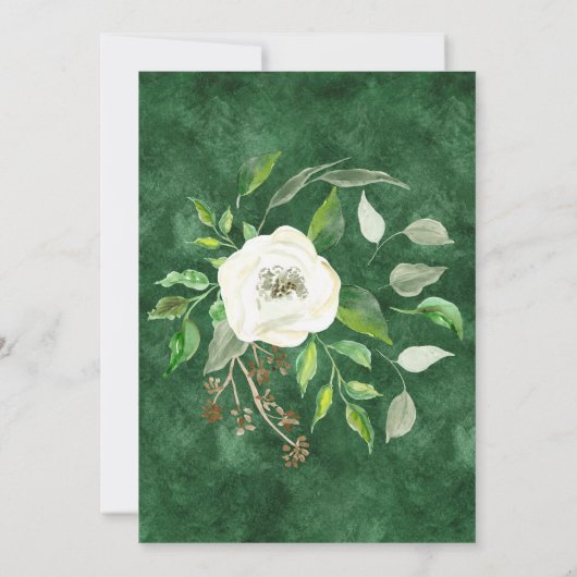 Invitation Automne Forêt d'hiver Bois Bois BOHO Aquarelle (Dos)