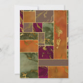 Invitation Automne Friendsgiving Chic Fall Gold Marble Dîner (Dos)