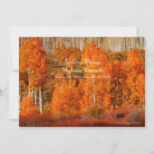 Invitation Automne Golden Orange Aspens Fête de la vie (Devant)