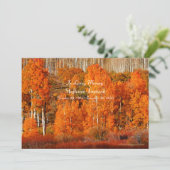 Invitation Automne Golden Orange Aspens Fête de la vie (Debout devant)