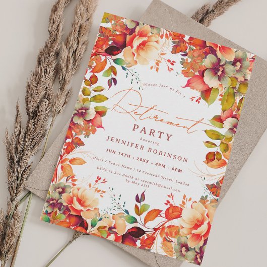 Invitation Automne Jardin Floral Retraite