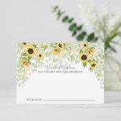 Invitation Automne Jaune Mariée de tournesol Paroles de sages (Debout devant)