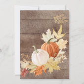 Invitation Automne laisse Citrouille BINGO Fête des mariées J (Dos)