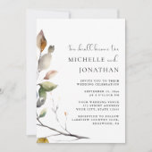 Invitation Automne laisse deux devenir un Mariage chrétien de (Devant)