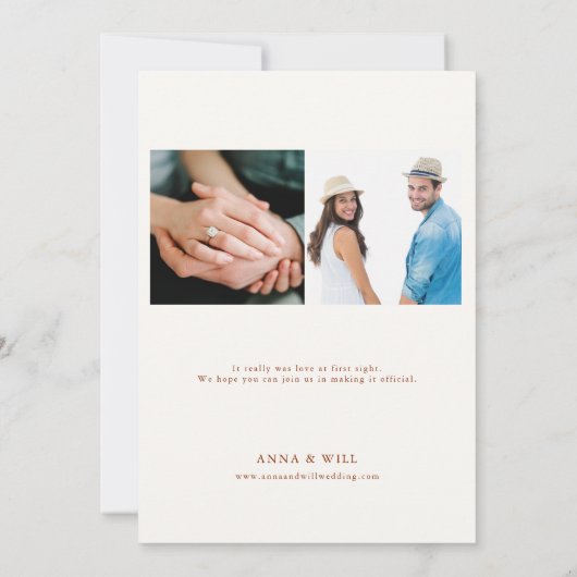 Invitation Automne laisse Mariage de automne Orange Enregistr (Dos)