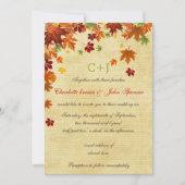 Invitation Automne laisse un Mariage rustique (Devant)