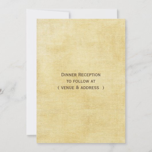 Invitation Automne laisse un Mariage rustique (Dos)