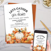 Invitation Automne Le Citrouille D'Automne Rassemble Thanksgi