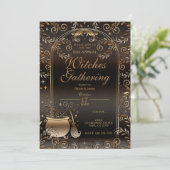 Invitation Automne Magie Whimsical Automne Sorcières Rassembl (Debout devant)