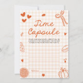Invitation Automne Main tiré Baby shower temps Capsule jeu (Devant)