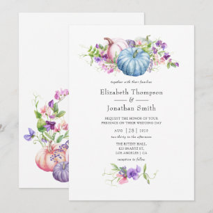 Invitation Automne - Mariage Floral d'Automne