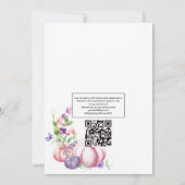 Invitation Automne - Mariage Floral Rustique QR Code RSVP (Dos)