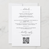 Invitation Automne Maroon Blush Gold All In 1 QR Code Mariage (Dos)