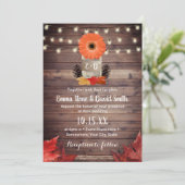 Invitation Automne Mason Jar Mariage de automne rustique (Debout devant)