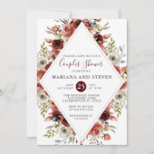 Invitation Automne Mélange Couples Douche Mariage Floral (Devant)