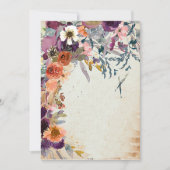 Invitation Automne mixte aquarelle florale vierge (Devant)