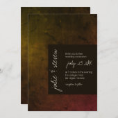 Invitation Automne Moody Dark Mariage moderne (Devant / Derrière)