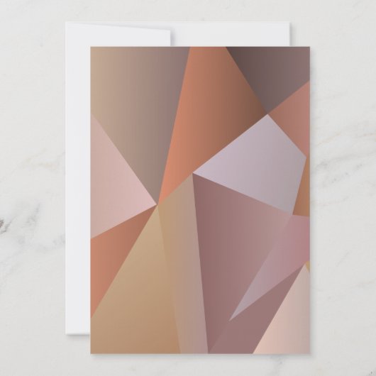 Invitation Automne Neutre moderne géométrique Mariage Brown (Dos)