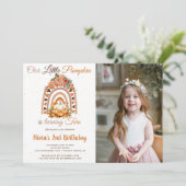 Invitation Automne Notre Petit Citrouille 2ème anniversaire P (Debout devant)