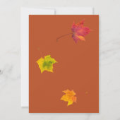 Invitation Automne Octobre Novembre Dîner De Répétition (Dos)