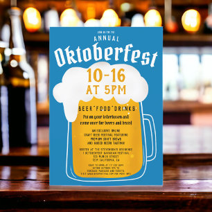 Invitation Automne Oktoberfest fête de la bière fête bavarois