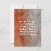 Invitation Automne Orange Aquarelle Numéro de tableau Siège (Dos)