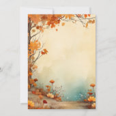 Invitation Automne Orange Arbres Rustique Mariage Célébration (Dos)