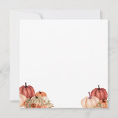 Invitation Automne Orange Citrouille Lait Bouteille Bébé Saup (Dos)