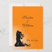 Invitation Automne Orange et Noir Simplement Beau Mariage (Dos)