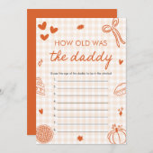 Invitation Automne Orange Main Dessinée Comme L'Ancien Était  (Devant / Derrière)