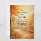 Invitation Automne Orange Tree Rustic Mariage Célébration (Devant)