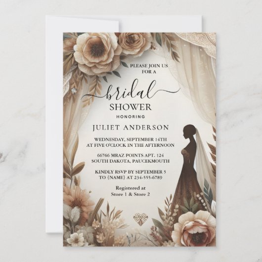 Invitation Automne Papier Papier Recyclé Papier Fête des mari (Devant)