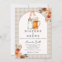 Automne Pastel Diapés et brasseries Baby shower In