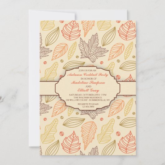 Invitation Automne Patron (Devant)